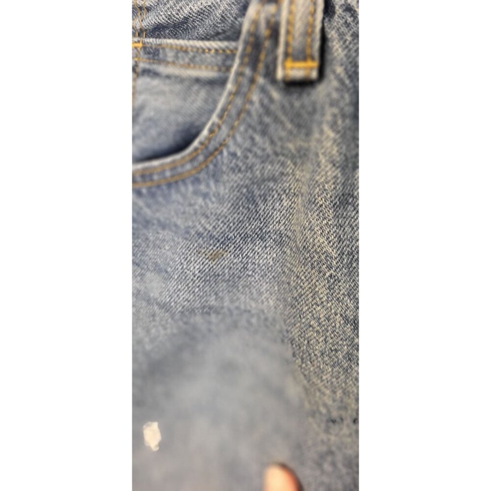Levi's Vintage-Style Cotton Denim Overalls Medium Relaxed Distressed Utility - Picture 6 of 9